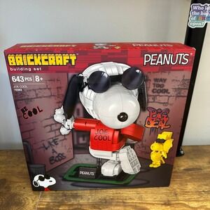 Brickcraft Peanuts Joe Cool Building Set 643 Pcs Snoopy Woodstock 72263 New Box